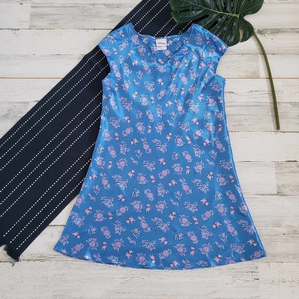 Disney Store| Pooh Bear Floral Satin Mini Dress Size Extra Small/ Small